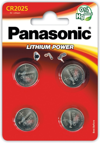 Батарейки Panasonic CR-2025EL/4B дисковые литиевые Lithium Power в блистере 4шт фото