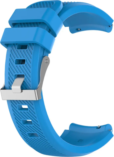 Силиконовый ремешок для часов Amazfit GTR 47mm, рельефный, синий фото