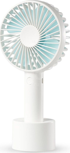 Вентилятор портативный SOLOVE manual fan Micro Usb, белый/голубой фото