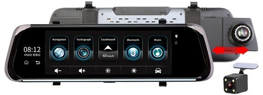Видеорегистратор RECXON Panorama V2 (9.35", 1+16GB, Android 5.0, 3G, Wi-Fi, GPS, BT) - 3G зеркало-регистратор АвтоСмарт (Autosmart) фото