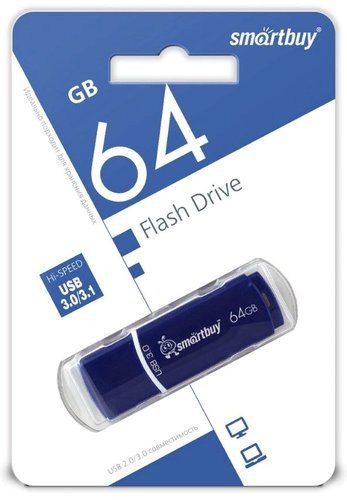 Флеш-накопитель Smartbuy Crown USB 3.0 64GB, синий фото