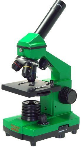 Микроскоп школьный Эврика 40х-400х в кейсе (лайм) фото