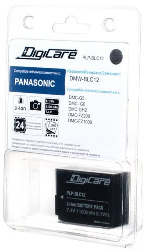 Аккумулятор DigiCare PLP-BLC12/ DMW-BLC12 для DMC-G5, G6, GH2, FZ200, FZ1000 фото