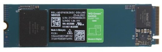 Жесткий диск SSD M.2 WD Green SN350 NVMe 960Gb (WDS960G2G0C) фото