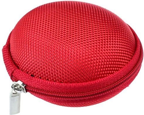 Круглая сумочка EVA для хранения наушников, красный фото