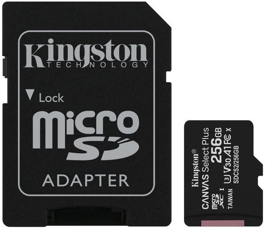 Карта памяти Kingston SDXC Canvas Select Plus Class 10 UHS-I U3 (100/85MB/s) 256GB фото