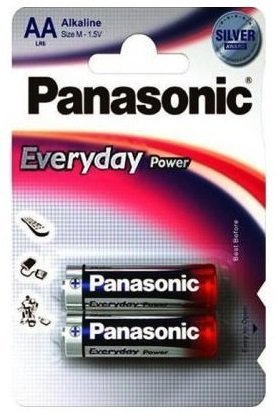 Батарейки Panasonic LR6EPS/2BP RU AA щелочные Everyday Power в блистере 2шт фото