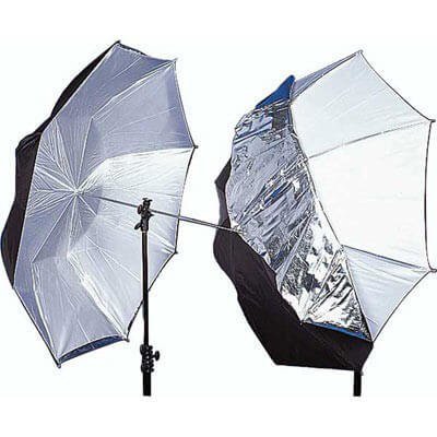 Зонт Lastolite Umbrella Silver/Black/White комбинированный 100 см (черный/белый) фото