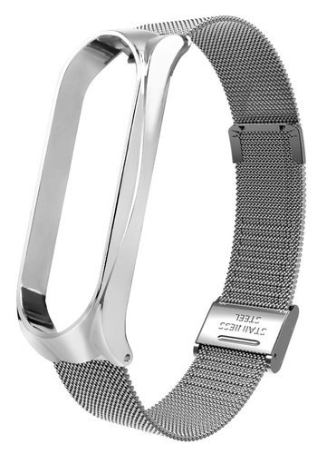 Ремешок для браслета Bakeey для Xiaomi Mi Band 4, нержавеющая сталь серебро фото