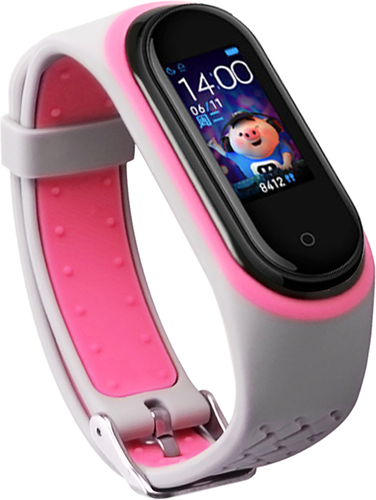 Силиконовый ремешок Bakeey для Xiaomi Mi Band 4&3 Smart Watch, розово-белый фото