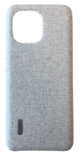 Чехол-накладка для Xiaomi Mi11 серый Cloth Pattern Vegan Leather Case (Polar Gray) BHR4982GL , Xiaomi фото