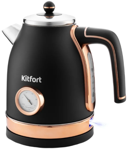 Чайник Kitfort KT-6102-2 черный с золотом фото