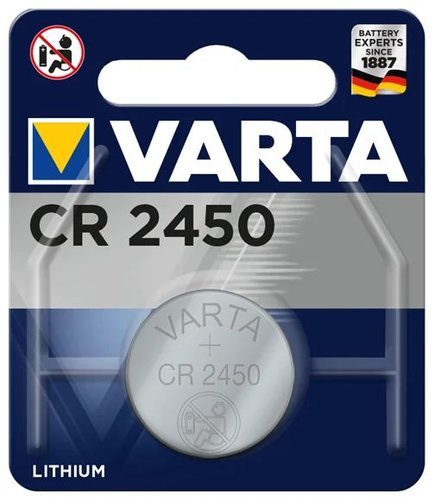 Батарейка литиевая VARTA CR2450 Professional Electronics дисковая 3В блистер 1 шт (06450101401) фото