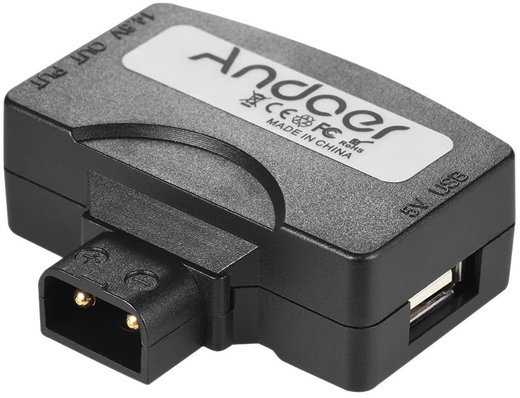 Адаптер Andoer D-Tap до 5В USB для BMCC для смартфона фото