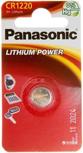 Батарейки Panasonic CR-1220EL/1B дисковые литиевые Lithium Power в блистере 1шт фото