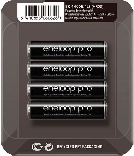 Аккумулятор Panasonic Eneloop Pro AAA 900 4BP (BK-4HCDE/4LE) фото