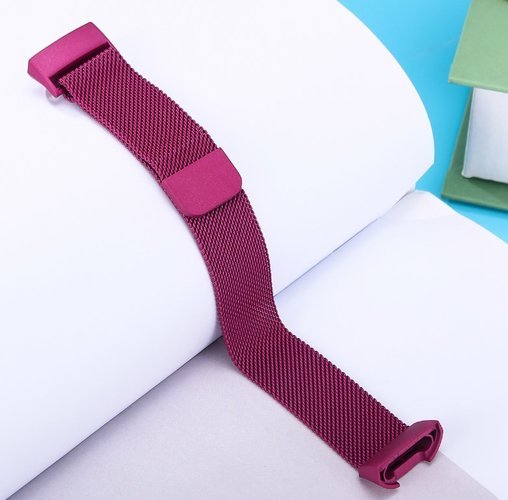 Ремешок для браслета Fitbit Charge 3, нержавеющая сталь, размер S, фиолетовый фото