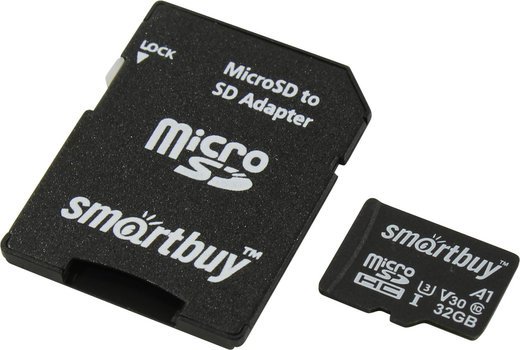 Карта памяти Smartbuy microSDHC Advanced Series Class 10 UHS-I U3 (90/55MB/s) 32GB + ADP фото