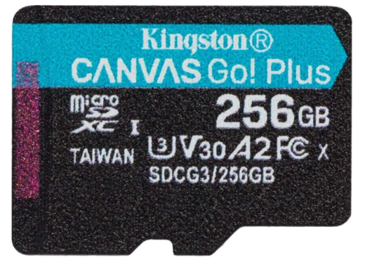Карта памяти Kingston microSDXC Canvas Select Go Plus Class 10 UHS-I U3 (170/90MB/s) 256GB фото