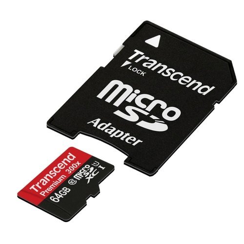 Карта памяти Transcend microSDXC UHS-I U1 (60/10MB/s) 64GB + ADP фото
