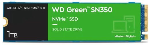 Жесткий диск SSD M.2 WD Green SN350 NVMe 1Tb (WDS100T3G0C) фото