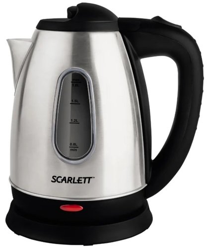 Чайник Scarlett SC-EK21S20 1.8л. 1600Вт черный/серебристый (металл) фото