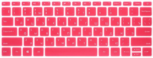 Чехол для клавиатуры ноутбука Xiaomi Air 13.3" с русскими буквами, розовый фото
