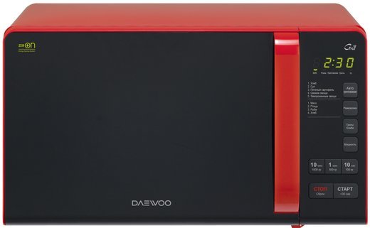 Микроволновая печь Daewoo 20L Grill KQG-663R черно-красный фото