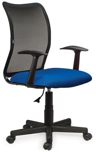 Кресло BRABIX Spring MG-307, с подлокотниками, комбинированное синее/черное TW, 531404 фото