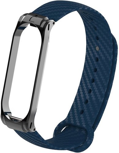 Ремешок Bakeey из углеродного волокна для Xiaomi Mi Band 4 Smart Watch, темно-синий фото