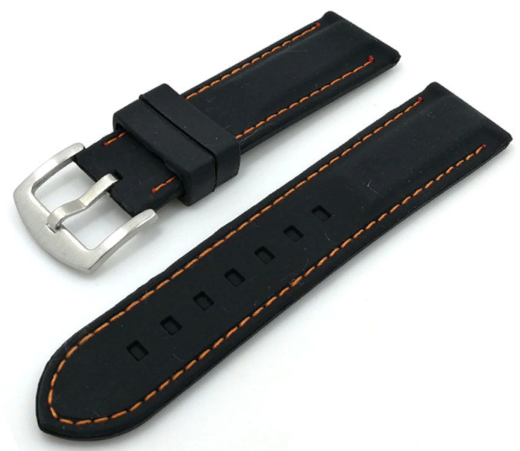 Силиконовый ремешок для часов Bakeey для Huawei Watch GT2 42mm/Amazfit GTS/Bip/Bip Lite, водонепроницаемый, оранжевый нитки, 20 мм фото