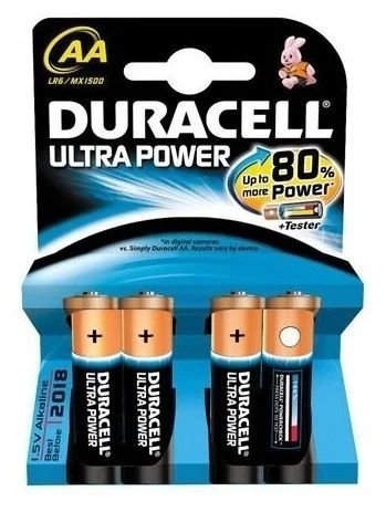 Батарейка щелочная Duracell LR6 (AA) Ultra Power 1.5В блистер 4шт фото