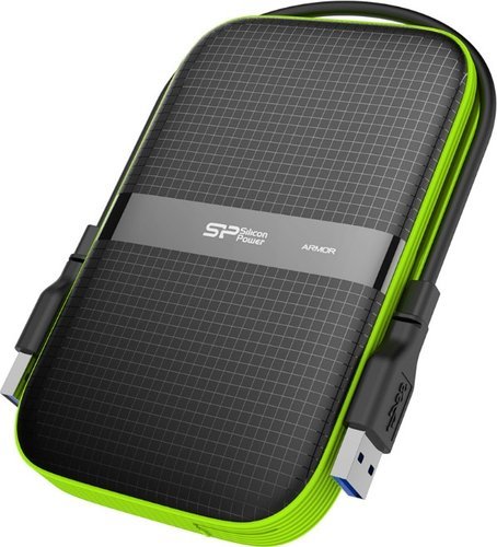 Внешний HDD Silicon Power Armor A60 2Tb, черный/зеленый фото
