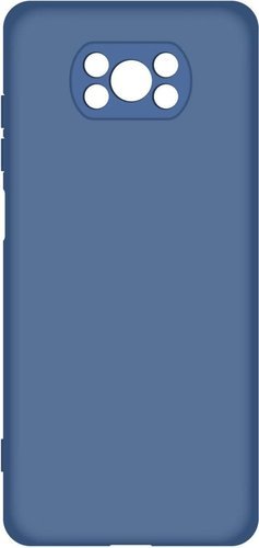 Чехол-накладка для Xiaomi Poco X3 синий, Microfiber Case, Borasco фото