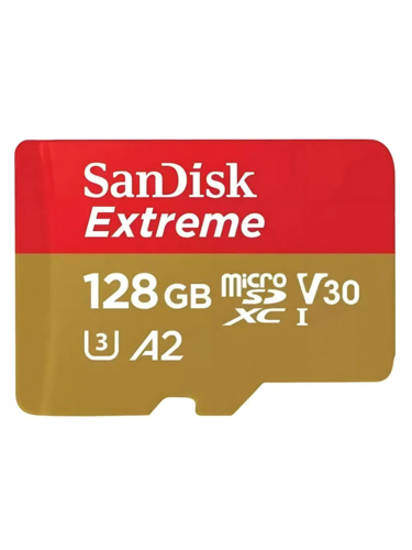 Карта памяти SanDisk MicroSD Class 10 Extreme A2 UHS-I U3 (190/90 Mb/s), 128GB фото