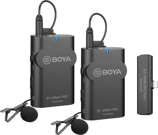 Микрофон Boya BY-WM4 Pro-К4 двухканальный беспроводной с Lightning разъемом фото