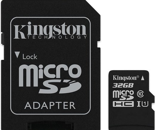 Карта памяти Kingston microSDHC Canvas Select Class 10 UHS-I U1 (80/10MB/s) 32Gb + ADP фото