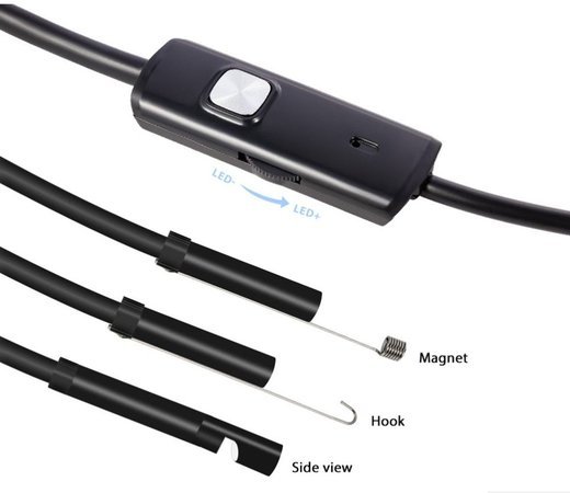 Мини-USB-эндоскоп 3 в 1 водонепроницаемый 8 мм фото