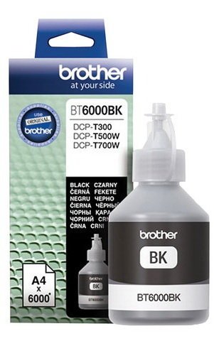 Чернила Brother BT6000BK чёрные для DCP-T300, DCP-T500W, DCP-T700W (6000 стр.) фото
