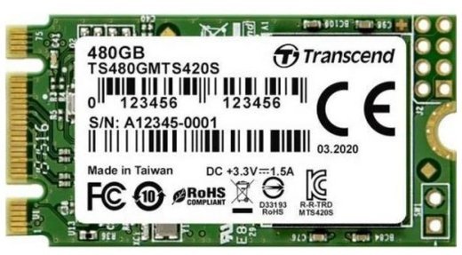 Жесткий диск SSD M.2 Transcend 480Gb TS480G)MTS420S M.2 2242 фото