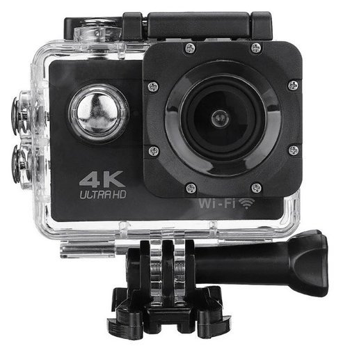 Экшн камера 4K с двойным стабилизатором и гироскопом, черный фото