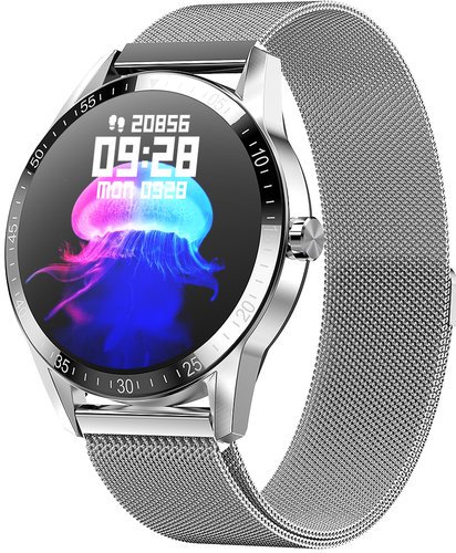 Умные часы Bakeey G20 Pro, металлический ремешок, серебристый фото