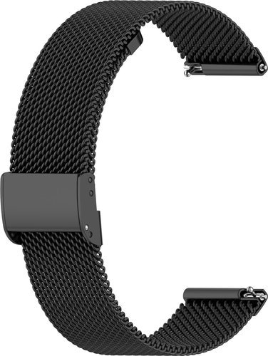 Стальной ремешок для Amazfit, Huawei, Fossil, Garmin, TicWatch, Xiaomi Color, 22 мм, черный фото
