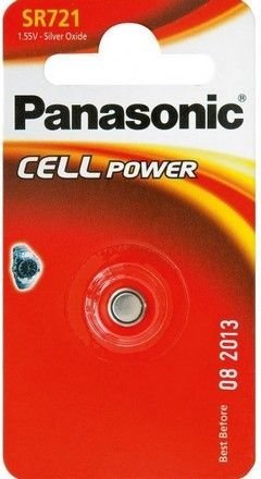 Батарейки Panasonic SR-721EL/1B дисковые серебряно-оксидные SILVER OXIDE в блистере 1шт фото