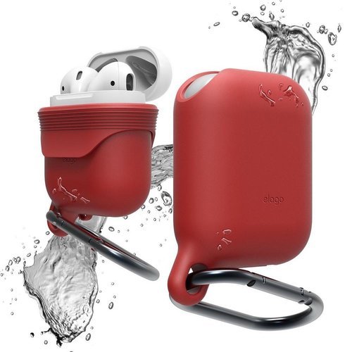 Чехол Elago Waterproof hang case для AirPods (EAPWF), красный фото