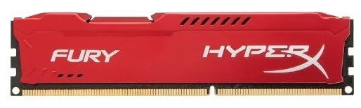 Память оперативная Kingston DDR3 4GB 1333MHz DDR3 CL9 DIMM HyperX FURY красная HX313C9FR/4 фото