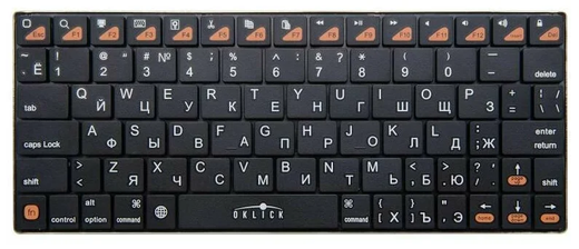 Беспроводная клавиатура Оклик 840S, черный беспроводная BT фото