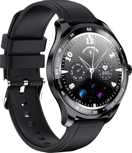 Умные часы Bakeey T50, силиконовый ремешок, черный фото