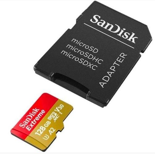 Карта памяти SanDisk microSDXC Extreme Class 10 UHS-I U3 (160/90MB/s) 128GB + ADP (SDSQXA1-128G-GN6MA) фото