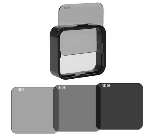 Комплект фильтров Andoer ND Kit (ND2 - ND4 - ND8 - ND16) для GoPro Hero4 - 3 + - 3 с держателем монтажной рамы фильтров фото
